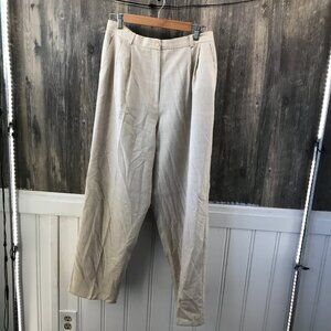 vintage Talbots 100% summer weight wool pleated front trousers size 14p